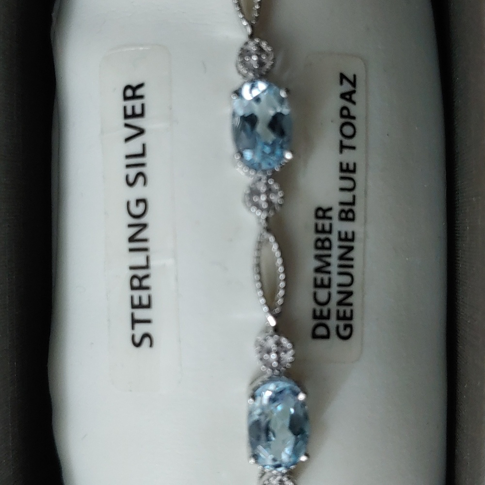 Sky Blue Silver Bracelet